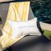 Rosecliff Heights Indoor/Outdoor Lumbar Embroidered Pillow Beach Please Sunbrella Pillow /Polyfill/Sunbrella® | 6 H x 20 W x 13 D in | Wayfair