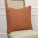 Eider & Ivory™ Solid Classic Decorative Throw Pillow Zipper Polyester/Polyfill/Cotton in Orange | 20 H x 20 W x 6.25 D in | Wayfair