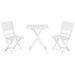 Red Barrel Studio® Square 2 - Person 23.5" Long Bistro Set Wood in Brown/White | 23.5 W x 23.4 D in | Outdoor Furniture | Wayfair