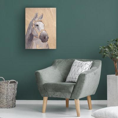Gracie Oaks Thoroughbred VI by Jacob Green - Wrapped Canvas Graphic Art Metal in Brown/Gray | 32 H x 24 W x 2 D in | Wayfair