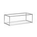 SAFAVIEH Zola Glass Chrome Coffee Table - 51.2" x 23.6" x 17.7"