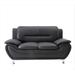 Sanuel 61.3" Faux Leather Pillow Top Arm Loveseat