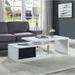 Coffee Table with Swivel Top in White and Black High Gloss Finish