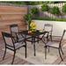 5/7-Piece Cast Aluminum Patio Dining Set wtih Stackle or Swivel Chairs and 1 Metal Table