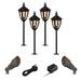 Uvas Bronze 8-Piece LED Landscape Path and Spot Light Set