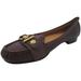 Coach Shoes | Coach Brown Chocolate Gold Button Logo Accent Loafer Flats | Color: Brown | Size: 7