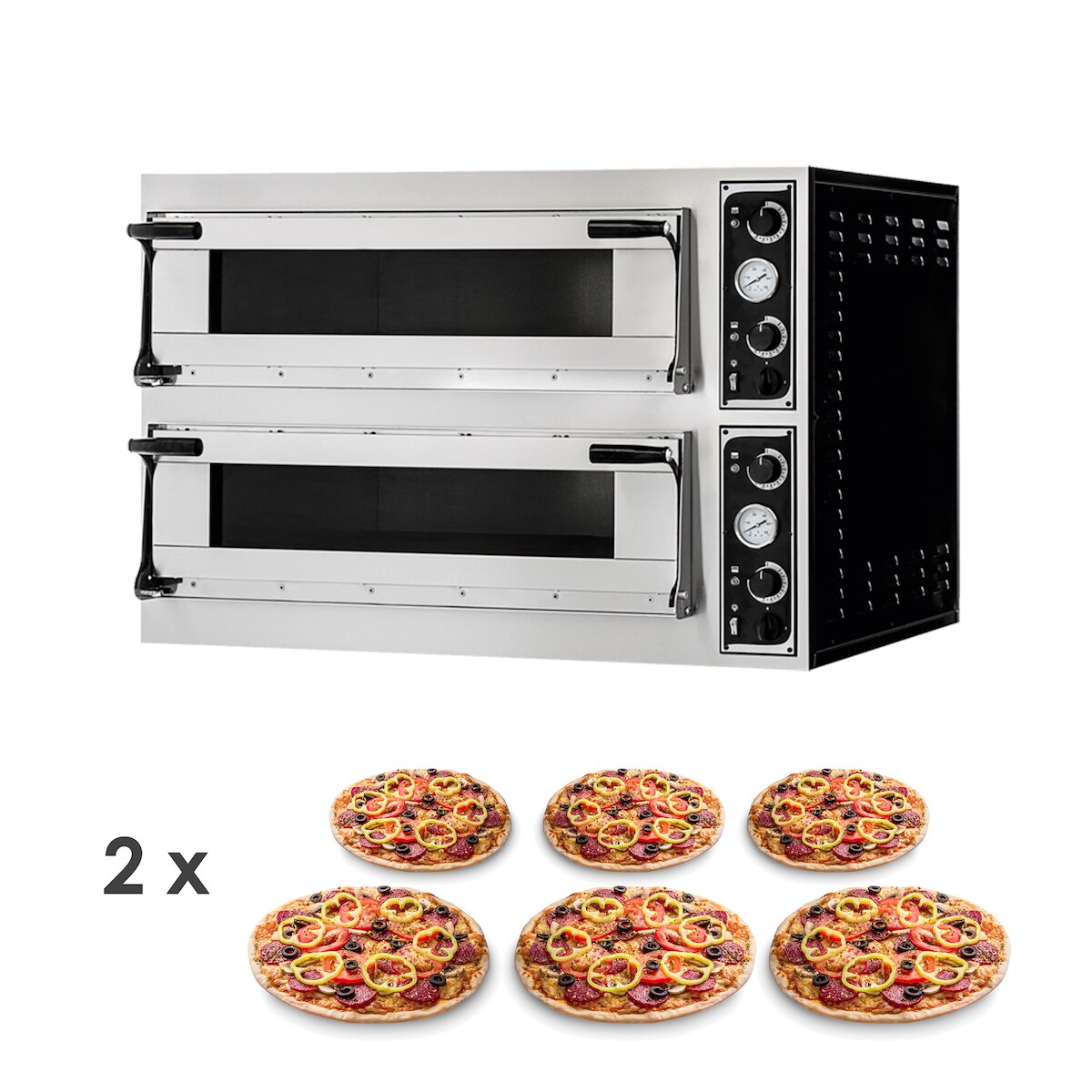 Pizzaofen Virtuoso Vollschamott - 2 Kammern 2 x 6 Pizzen Ø 350 mm Image