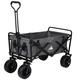 Heavy Duty Folding Wagon With Large Wheel, Trolley Cart Outdoor Transport Trailer Foldable Outdoor Garden Utility Wagon/Trolley with Cover Bag (Grey)