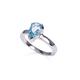 Namana 925 Sterling Silver Blue Topaz Ring For Women, Sterling Silver Ring with Natural Blue Topaz, Size T Blue Topaz Gemstone Ladies Rings, Silver Rings For Women with Pear-Shaped Blue Topaz Gemstone