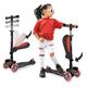 10 Wheeled Scooter for Kids - Stand & Cruise Child/Toddlers Toy Folding Kick Scooters w/Adjustable Height, Anti-Slip Deck, Flashing Wheel Lights, for Boys/Girls 2-12 Year Old - Hurtle