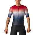 castelli 4522014-414 AERO RACE 6.0 JERSEY Sweatshirt Men's Savile Blue/Pro Red XL