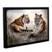 Bungalow Rose Tiger Pair - Print on Canvas Canvas, Faux Fur in Brown/Gray | 16 H x 24 W x 2 D in | Wayfair 0877E9F32009482C8C0CF9922AD1283A