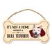 Imagine This Company It's Not a Home without Our Bull Terrier Bone Shaped Wood Breed Sign in Red | 7 H x 10 W x 0.5 D in | Wayfair DB1223