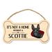 Imagine This Company It's Not a Home without Our Scottie Bone Shaped Wood Breed Sign in Black/Brown | 7 H x 10 W x 0.5 D in | Wayfair DB1289