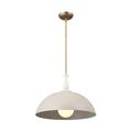 Kichler Fira 14 Inch 1 Light Pendant In Anvil Iron & Beech in White | 13.75 H x 18 W x 18 D in | Wayfair 52477GRG