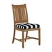 Summer Classics Croquet Patio Dining Side Chair w/ Cushions Wood in Brown/Gray | 37.75 H x 19.875 W x 23.125 D in | Wayfair 28314+C031440W440