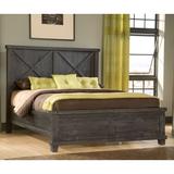 Kilby Solid Wood Low Profile Standard Bed Wood in Brown/Green Laurel Foundry Modern Farmhouse® | 29.5 H x 66 W x 83 D in | Wayfair