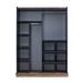 Isabelle & Max™ Romarin Armoire 78.74 H x 57.48 W x 23.62 D in blue/brownWood in Black | 78.74" H X 57.48" W X 23.62" D | Wayfair