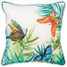 Rosalind Wheeler White Green Butterfly Bliss Decorative Throw Pillow Polyester/Polyfill/Cotton | 20 H x 20 W x 0.5 D in | Wayfair