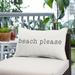 Humble + Haute Indoor/Outdoor Sunbrella Lumbar "Beach Please" Embroidered Pillow