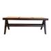 Aurelle Home Tarak Mid-Century Modern Elm & Rattan Bench