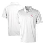 Men's Cutter & Buck White Atlanta Braves Prospect Textured Stretch Big Tall Polo