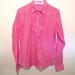 Lilly Pulitzer Tops | Lilly Pulitzer Pink White Ruffle Blouse Sz 12 | Color: Pink/White | Size: 12