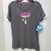 Columbia Tops | Columbia Women's Badge Tee T-Shirt Graphic Gray Pink Hiking Outdoors L New | Color: Gray/Pink | Size: L