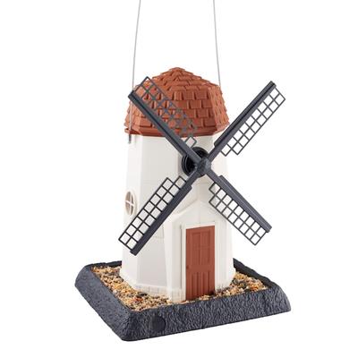 North States Large White Windmill Birdfeeder, 9.5" L X 10.25" W X 14" H