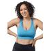 Plus Size Women's The Lea Cooling Low-Impact Racerback Sports Bra by Leading Lady in Blue (Size L)