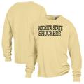 Men's ComfortWash Yellow Wichita State Shockers Long Sleeve T-Shirt