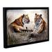 Bungalow Rose Tiger Pair - Print on Canvas Canvas/Metal in Brown/Gray | 32 H x 48 W x 2 D in | Wayfair B4E0EA54DA0A4547B228341607E22F83