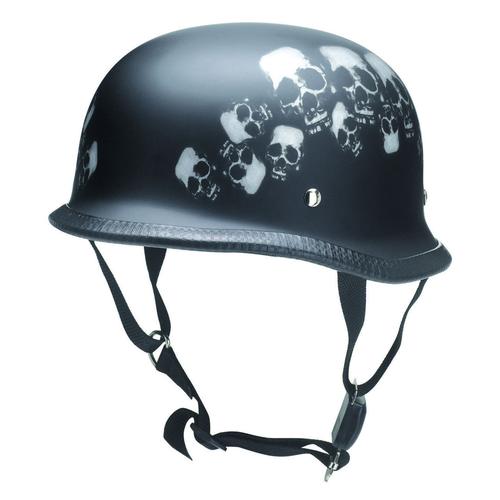 Redbike RK 305 Skull Oldtimer Jethelm, schwarz, Größe L