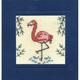 Pink Flamingo Cross Stitch Card Kit from Textile Heritage ,needlework kit, cross stitch, counted cross stitch kit, bird kit