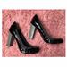 Nine West Shoes | Nine West | Gray Chunky Heeled Black Patent Heels | Color: Black/Gray | Size: 8