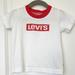 Levi's Matching Sets | Levi's Outfit. Size 24 Months.White Tee And Stretch Denim Shorts | Color: Blue/White | Size: 24mb