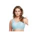 Plus Size Women's MAGICLIFT® SEAMLESS SPORT BRA 1006 by Glamorise in Frosted Aqua (Size 36 B)