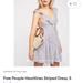 Free People Dresses | Free People Heart Lines V Blue And White Striped Dress | Color: Blue/White | Size: L