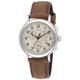 Timex Men's Standard Chronograph 41mm Silver-Tone/Brown/Cream Analog Watch