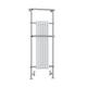 AQUAWORLD Traditional Victorian Style Bathroom Heated Towel with 6 Section Radiators, Floor Mounted Radiator Rack With White & Chrome 1500x575mm (free radiator valves)