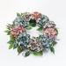 Primrue Ansuma 22" Handmade Artificial Hydrangea Wreath for Your Front Door Silk/Wood/Twig in Blue/Brown/Green | 21.7 H x 21.7 W x 5.11 D in | Wayfair