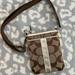 Coach Bags | Coach Signature Monogram Crossbody In Gold/Khaki | Color: Gold/Tan | Size: Os