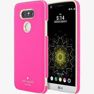 Kate Spade Cell Phones & Accessories | Kate Spade New York Wrap Saffiano Leather Case For Lg G5 | Color: Gold/Pink | Size: Os