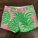 Lilly Pulitzer Shorts | Lilly Pulitzer Callahan Tropical Pineapple Short | Color: Green/Pink | Size: 0