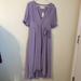 Anthropologie Dresses | Maeve | Anthropologie Purple Faux Wrap Dress With Pockets Nwt | Color: Purple | Size: 16