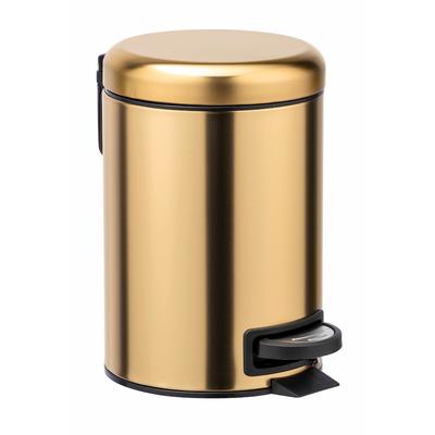 WENKO - Kosmetik Treteimer Mod. Leman, Gold matt, 3 L Badzubehör 1 ct