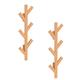 MOXVIO Wooden Wall Coat Rack- Tree Branches Wall Mounted Coat Rack Wall Clothes Hanger Vertical Hat Hooks Towel Hanger for Wall- Bathroom Bedroom Office Kitchen Hallway Tree Coat Rack (straight- pair)