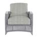 Summer Classics Astoria Patio Chair w/ Cushions Wicker/Rattan in Gray | 35.75 H x 32 W x 52 D in | Wayfair 355624+C513H6455N