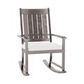 Summer Classics Outdoor Club Rocking Metal Chair w/ Cushions in Gray | 40 H x 24.5 W x 33.5 D in | Wayfair 333424+C0154076N