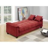 Latitude Run® 84" Pillow Top Arm Sleeper Sofa Microfiber/Microsuede in Red | 34 H x 84 W x 36 D in | Wayfair C8DDD9CB415F40D8B667EDBA8560561A